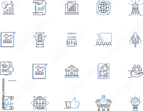 Effectualness line icons collection. Efficiency, Productivity, Effectiveness, Results, Impact, Strength, Power vector and linear illustration. Potency,Success,Efficacy outline signs set