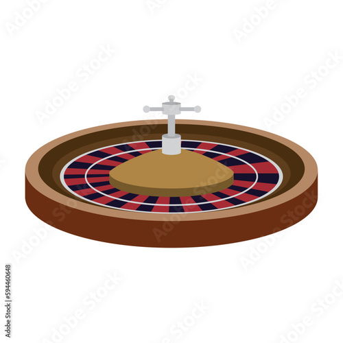Isolated colored casino roulette icon Vector