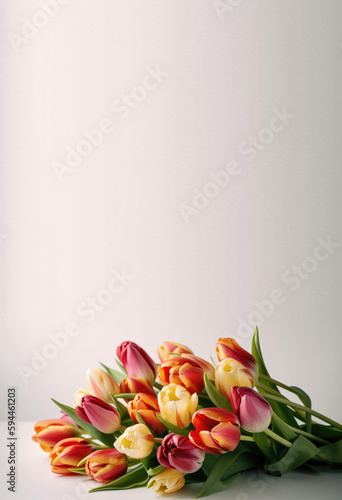 Bouquet of tulips, Mother's Day, Spring, Card, Generative AI, Generative, AI