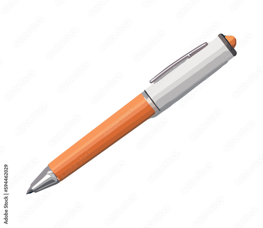Shiny ballpoint pen creates sharp signature Shiny ballpoint pen creates sharp signature