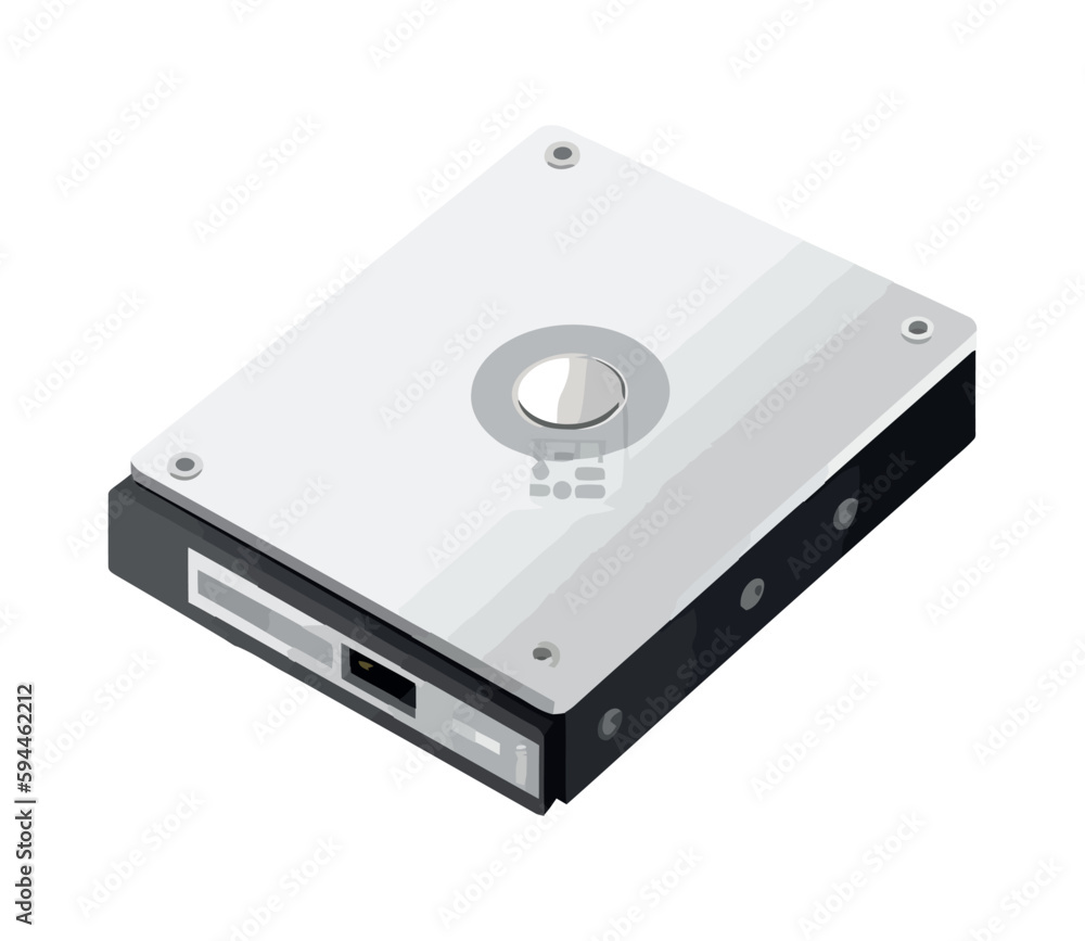 Data archives stored on metallic hard drive Data archives stored on metallic hard drive