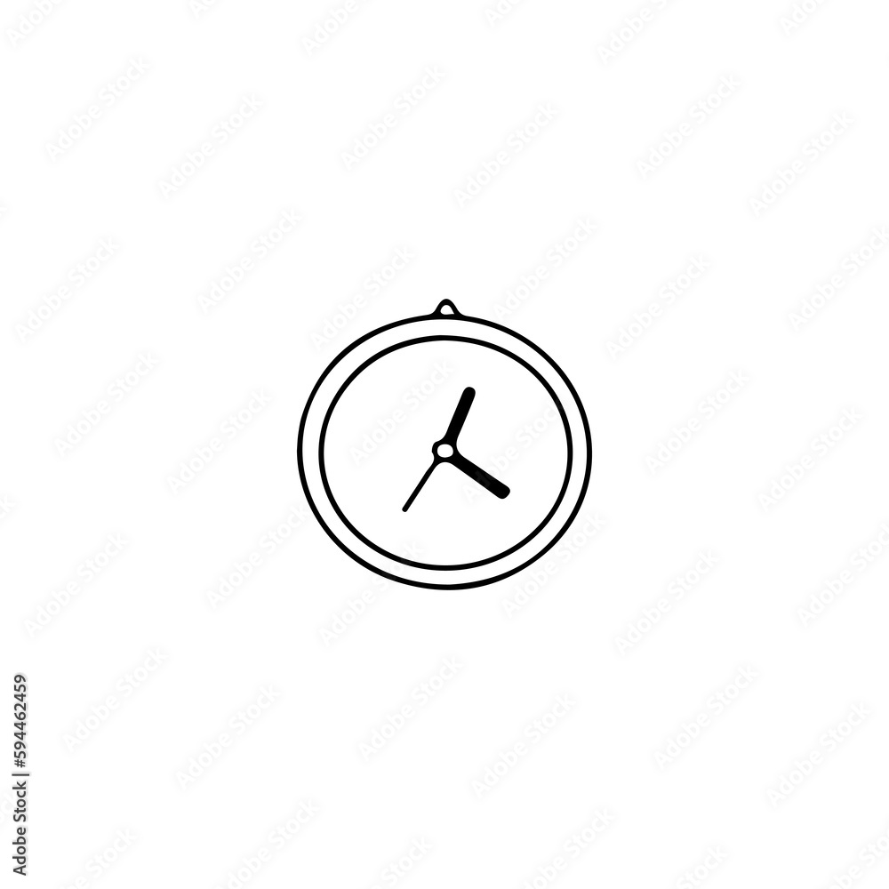 wall clock doodle illustration vector wall clock doodle illustration vector