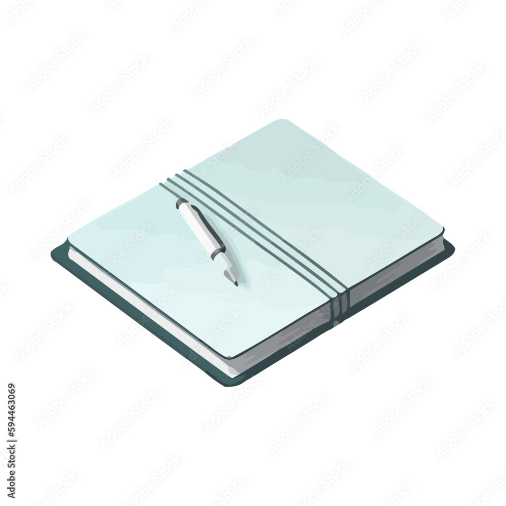 Blank notebook and pen Blank notebook and pen