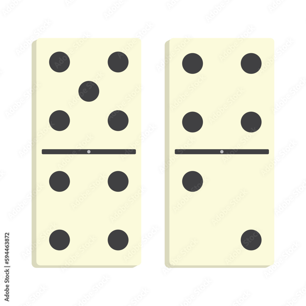 Isolated pair of domino objects icon Vector Isolated pair of domino objects icon Vector