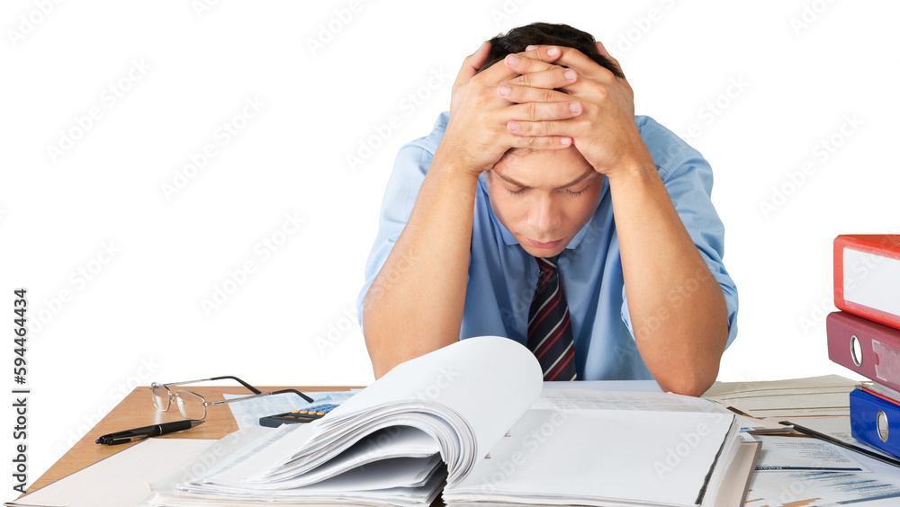Portrait of an Exhausted Employee Portrait of an Exhausted Employee