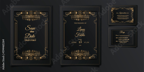 invitation wedding luxury card set