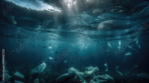 Sea pollution Generative AI © Krtola 