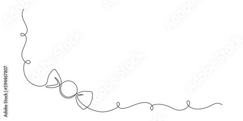 Candy in one continuous line drawing, Caramel and chocolate sweet in wrapper paper symbol for candy shop concept or web banner in simple linear style. Editable stroke. Doodle vector illustration