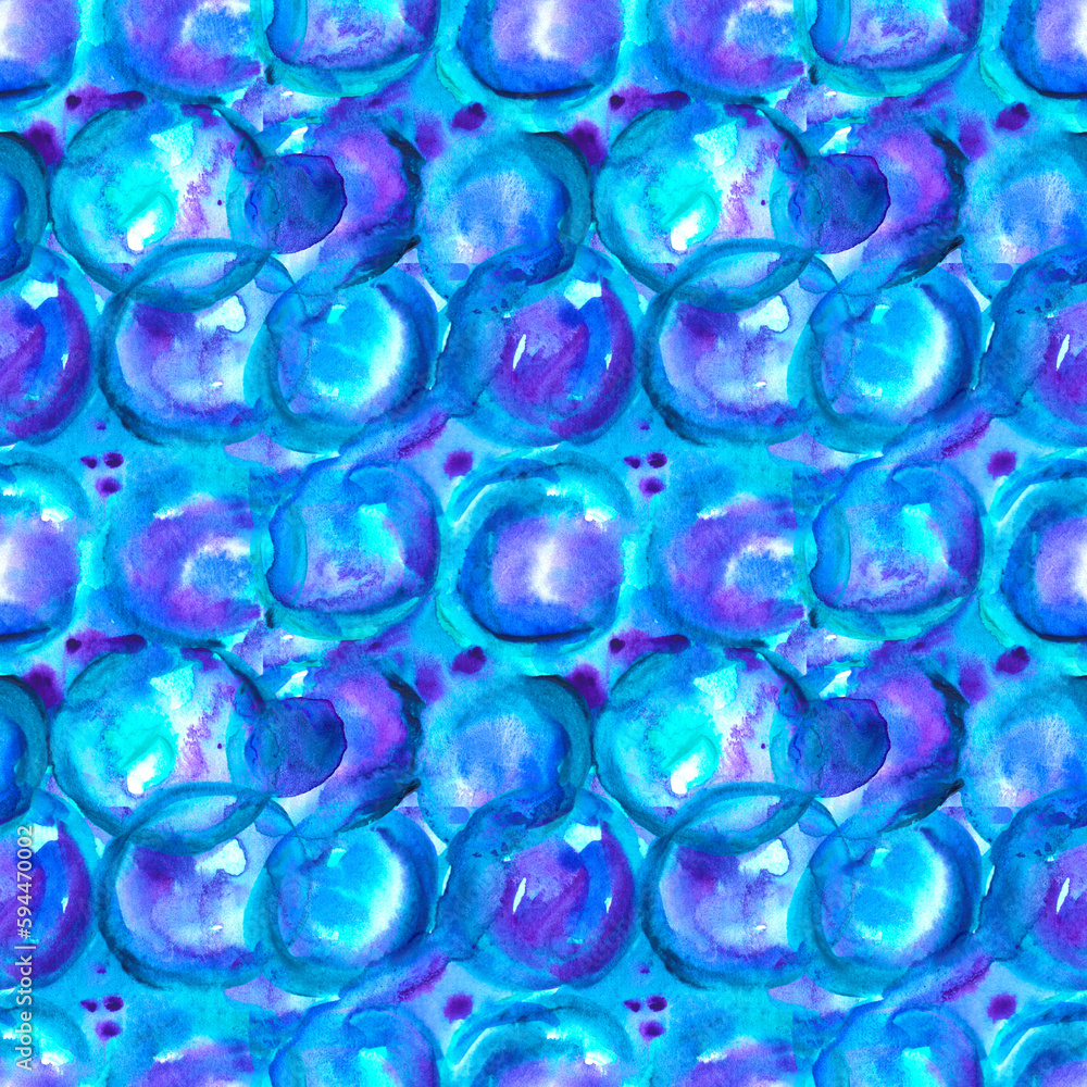 BLue watercolor circles