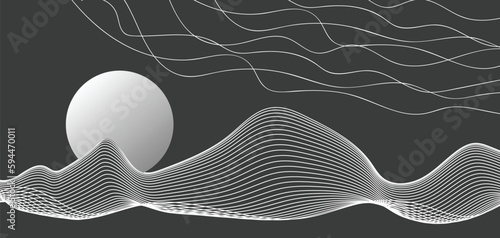 futuristic Line stripe pattern on white Wavy background. abstract modern background futuristic graphic energy sound waves technology concept design