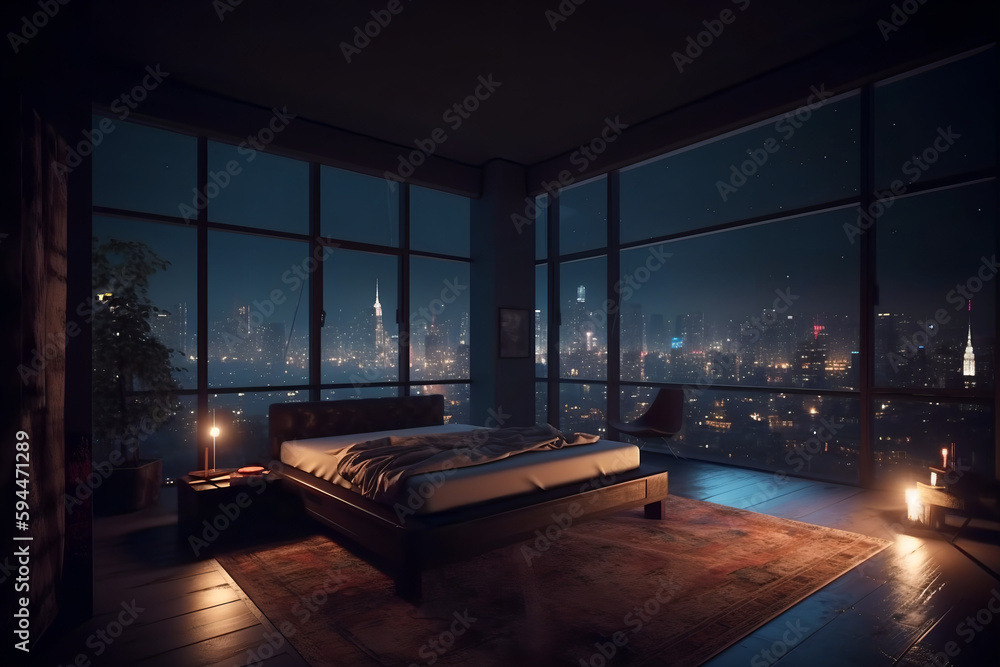 A closer look at Futuristic Penthouse Bedroom Design