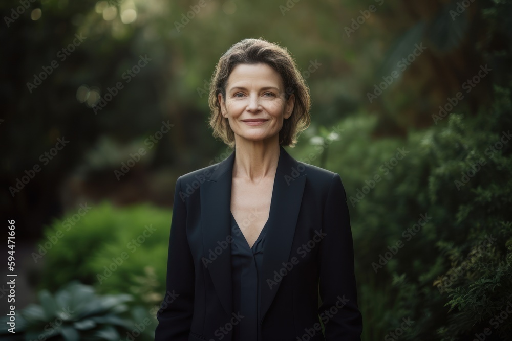 Portrait of a beautiful middle-aged woman in a business suit outdoors Portrait of a beautiful middle-aged woman in a business suit outdoors