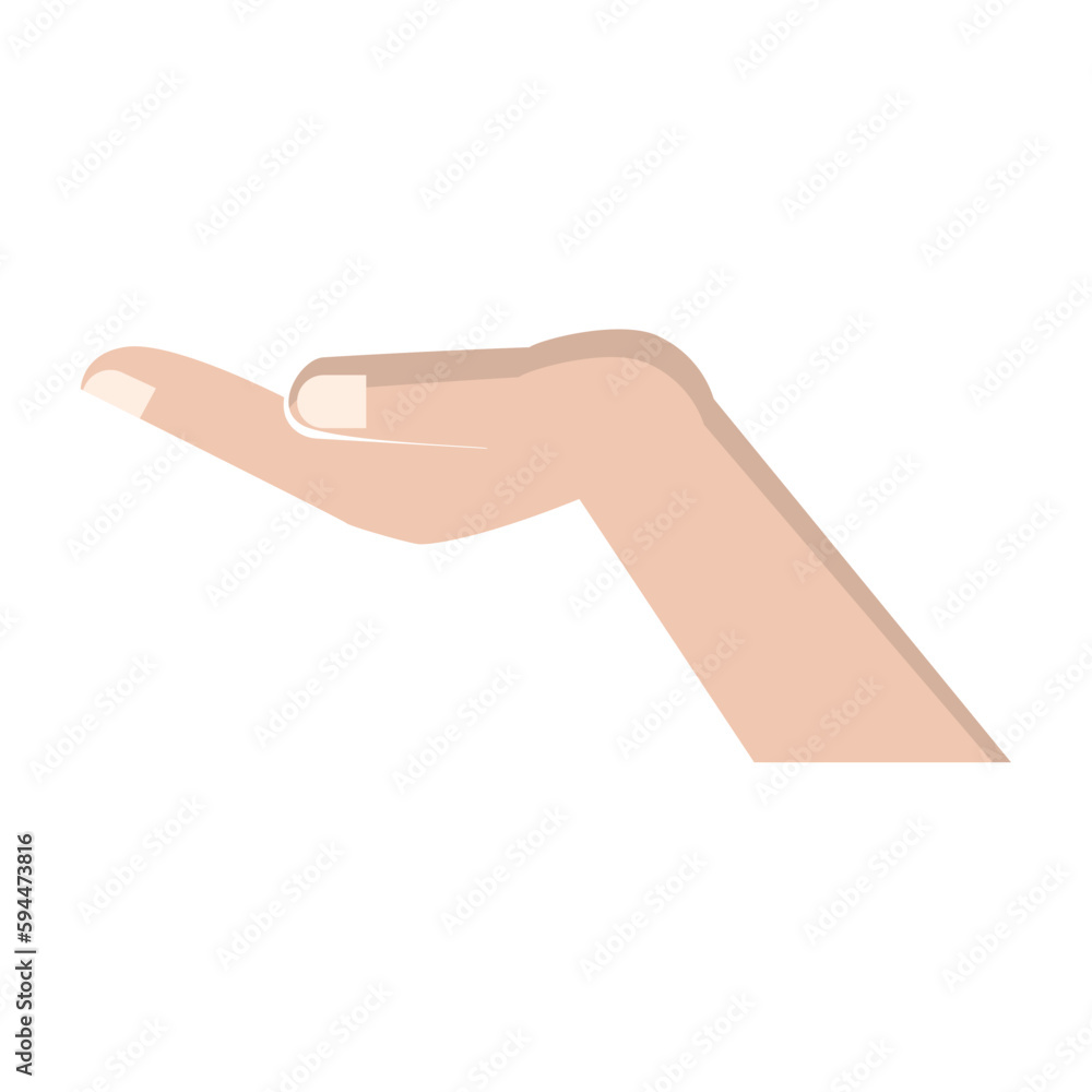 Isolated empty hand doing a holding gesture Vector Isolated empty hand doing a holding gesture Vector