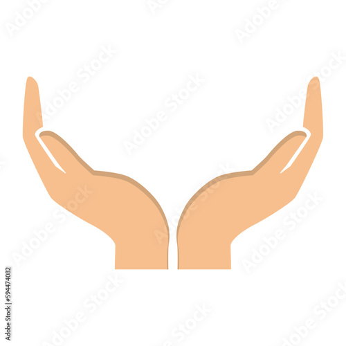 Isolated pair of empty hands doing a holding gesture Vector