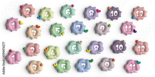 数字吹き出しセット