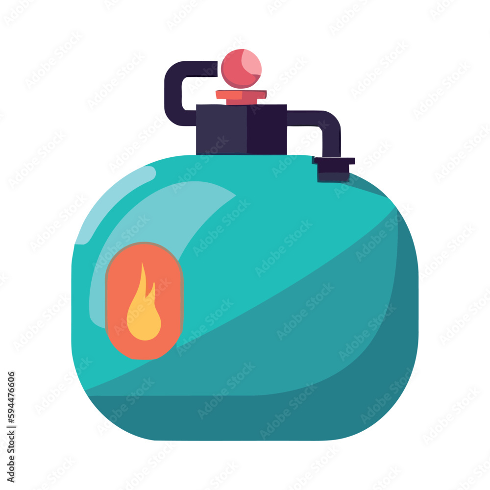Flame symbol on gas container, danger warning Flame symbol on gas container, danger warning