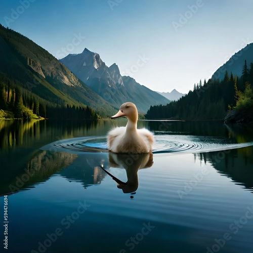 Fototapeta Naklejka Na Ścianę i Meble -  swan on the lake
