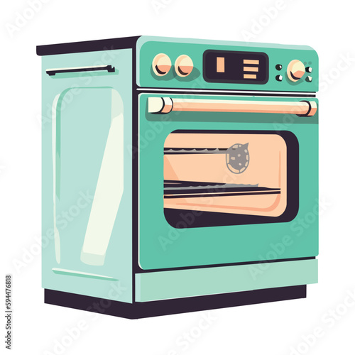 Modern kitchen appliances stove and oven