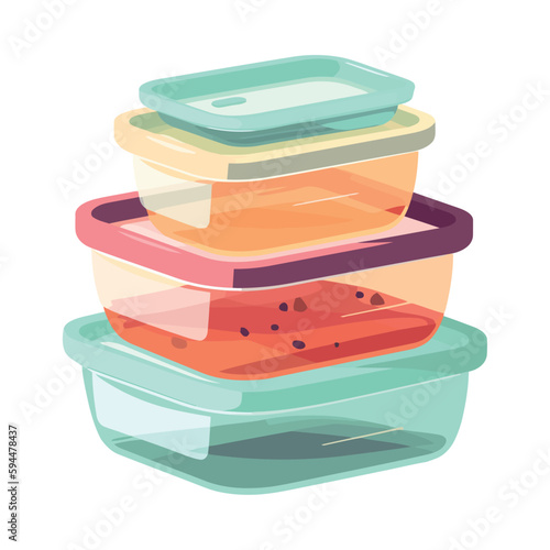 stack of disposable plastic crockery