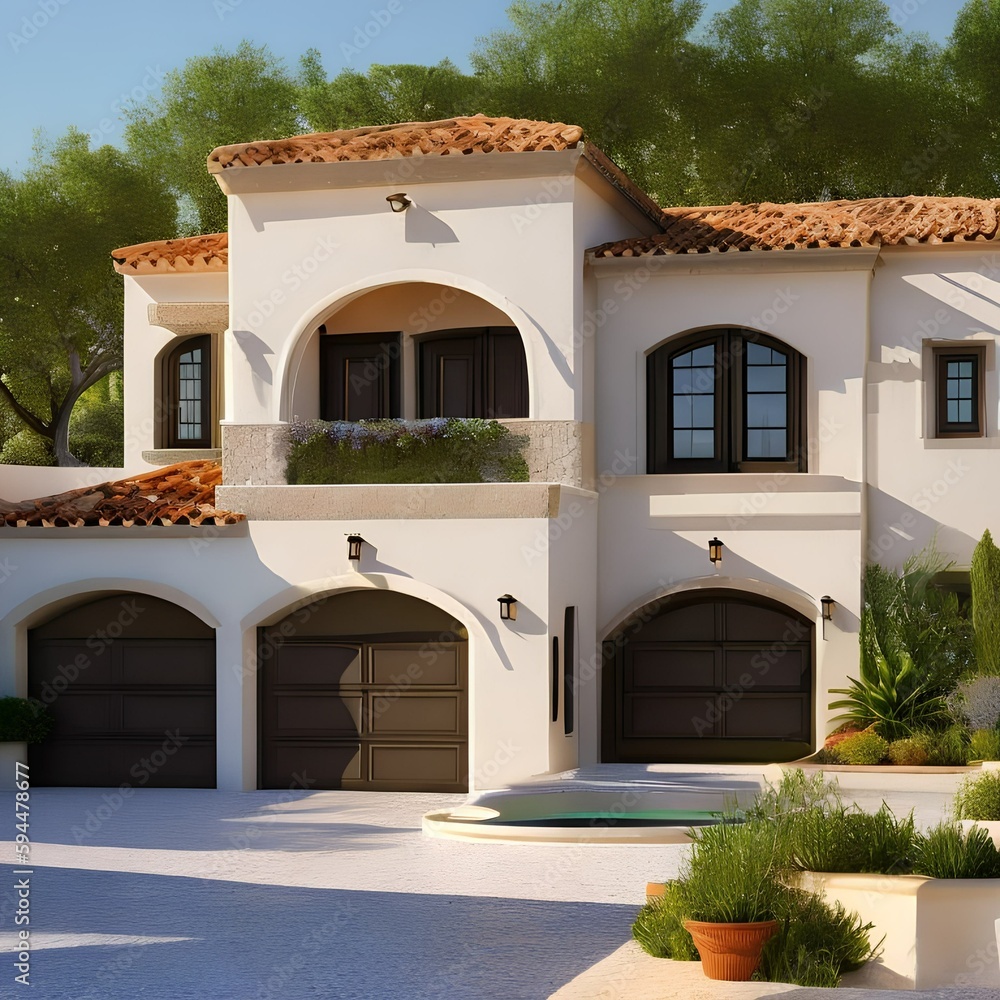 Fototapeta premium Mediterranean house274, Generative AI