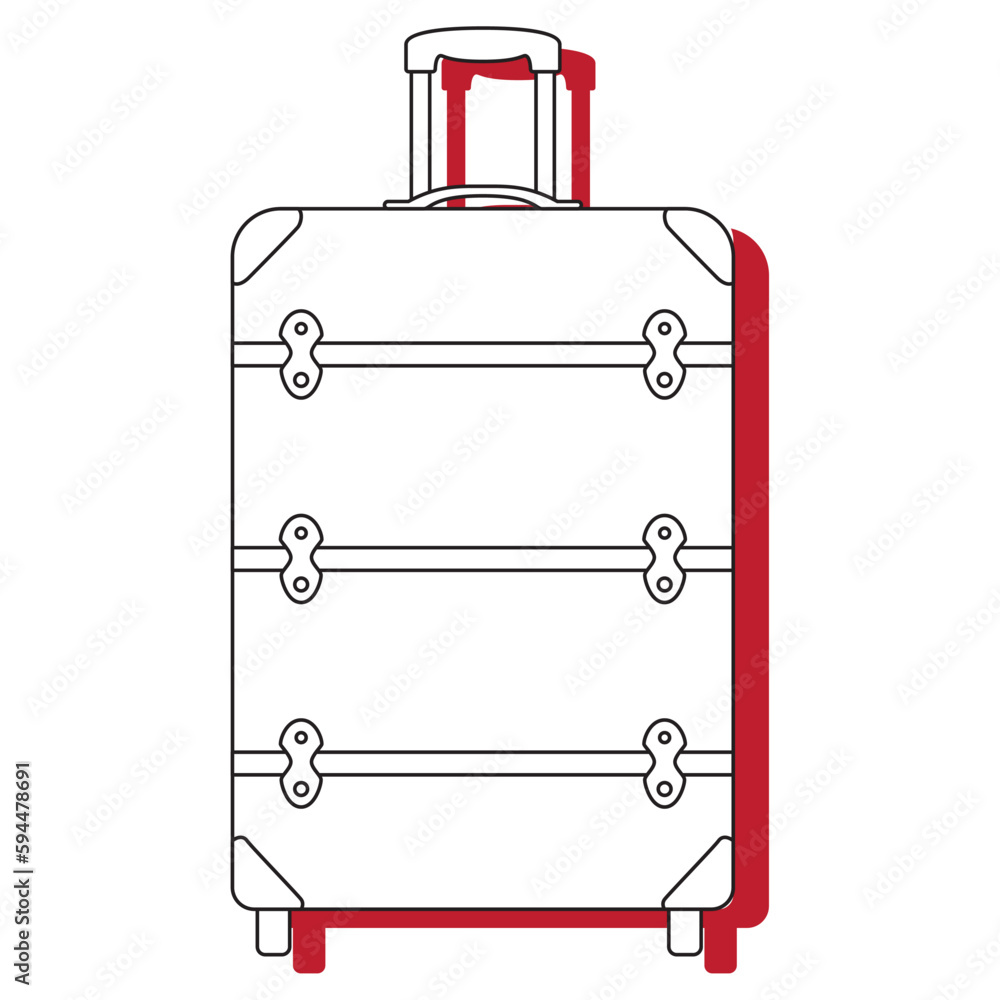 Isolated monochrome travel suitcase icon Vector Isolated monochrome travel suitcase icon Vector