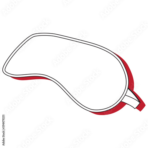 Isolated monochrome travel blindfold icon Vector