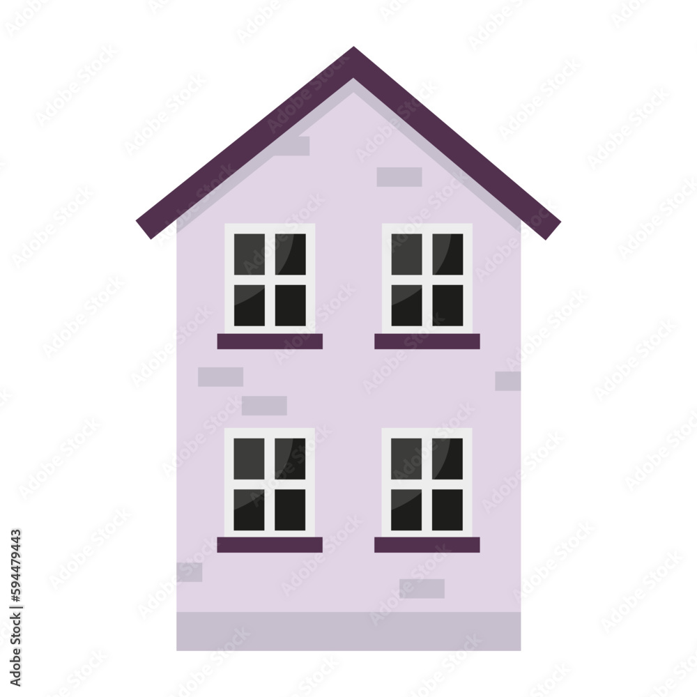Retro cartoon house, great design for any purposes. Vector illustration.