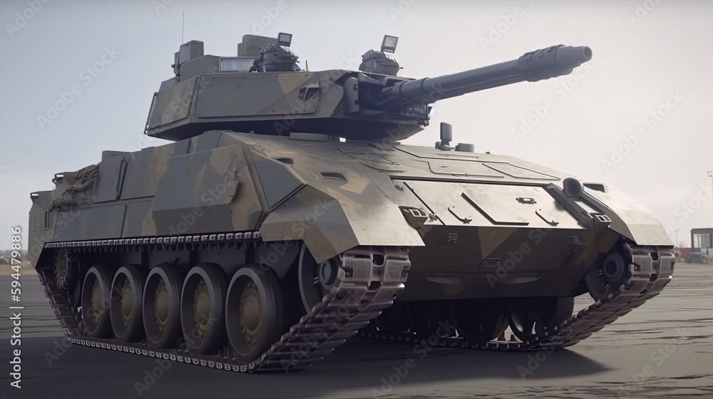 tank, digital art illustration, Generative AI tank, digital art illustration, Generative AI