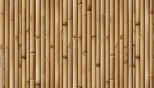 Natural Bamboo Seamless Wall Pattern  Generative AI