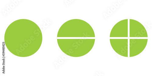 Circle semicircle quarter circle shape.