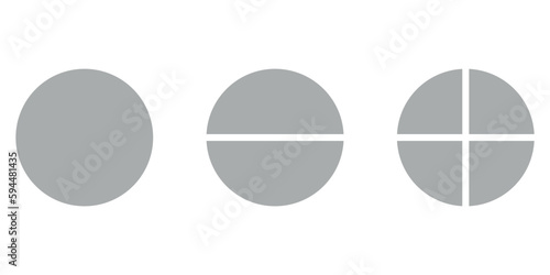 Circle semicircle quarter circle shape.