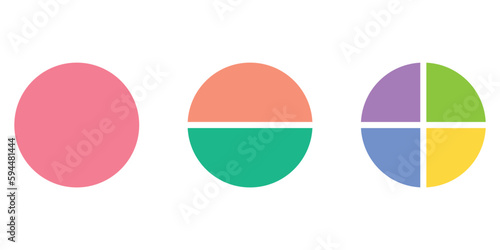 Circle semicircle quarter circle shape.