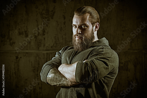 Canvas Print masculine brutal man