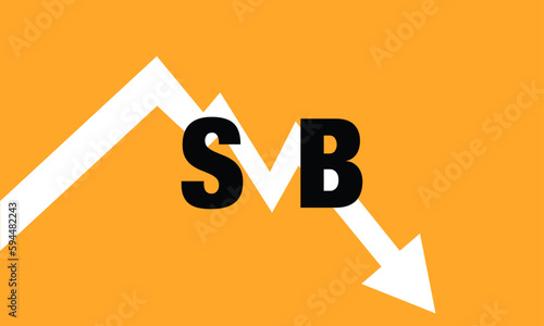 SVB Bank Crash Crypto Concept