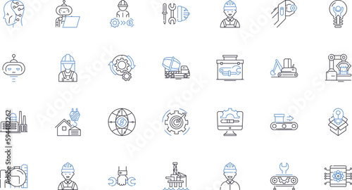 Financial line icons collection. Budget, Investment, Stocks, Savings, Loan, Interest, Debt vector and linear illustration. Credit,Finance,Tax outline signs set