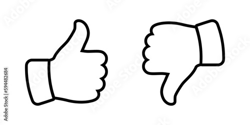 Thumb up and thumb down