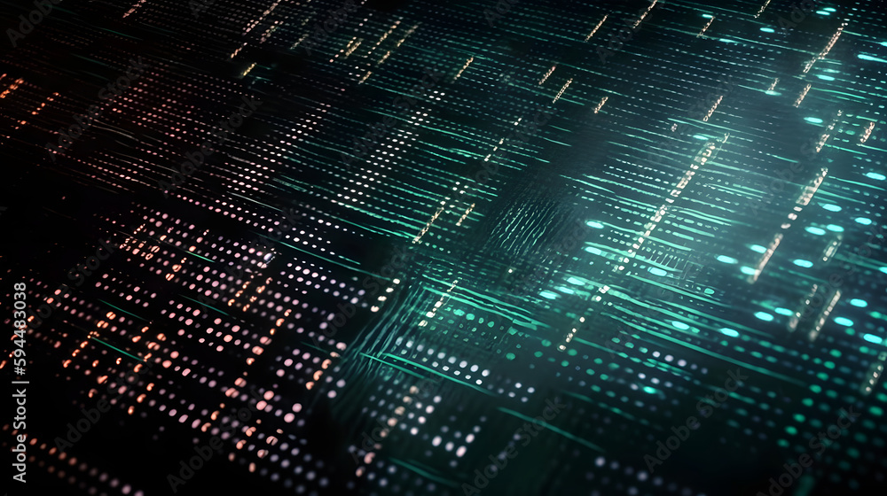 Glitching dot matrix code texture background, Generative AI Glitching dot matrix code texture background, Generative AI