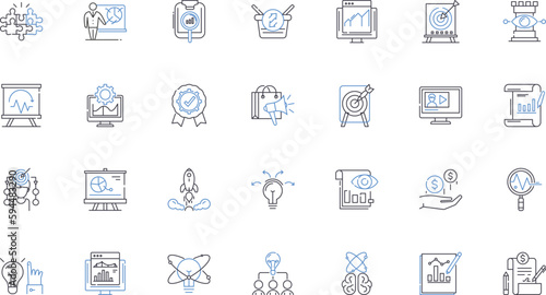 Design line icons collection. Creativity, Innovation, Aesthetics, Functionality, Simplicity, Elegance, Artistry vector and linear illustration. Precision,Quality,Ergonomics outline signs set