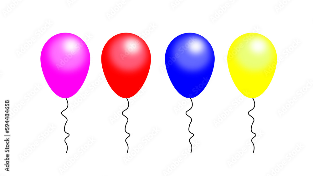colorful birthday party balloons
