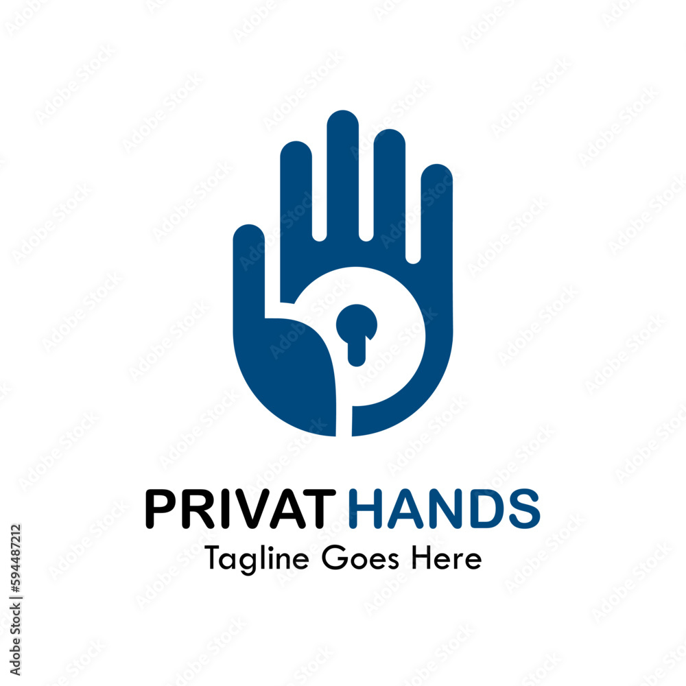 Privat hands logo template illustration Privat hands logo template illustration