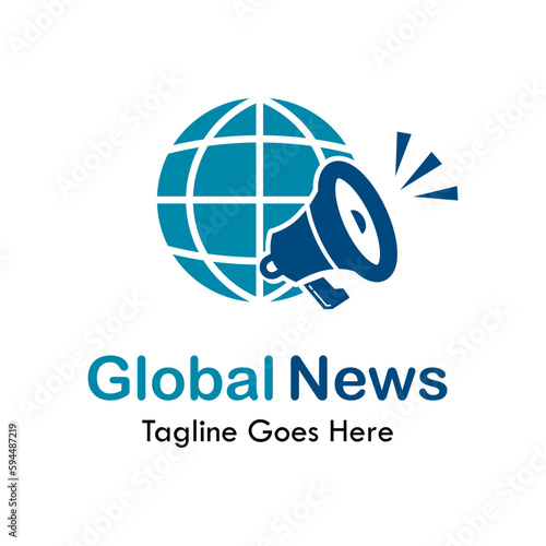global news logo template illustration