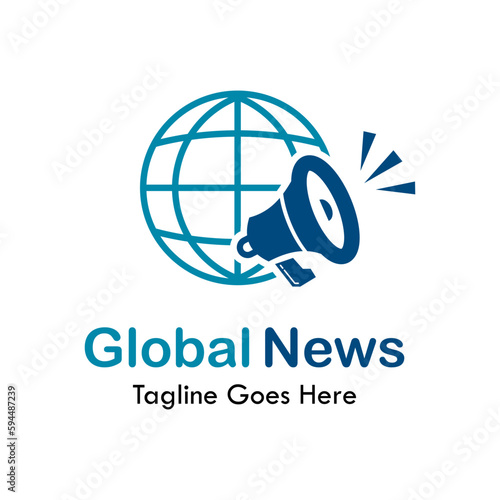 global news logo template illustration