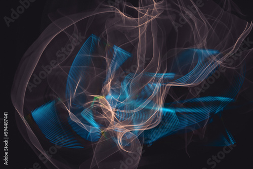 Abstract art made with lights. Long exposition. Celebrations of the international day of light.