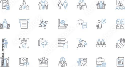 Capital raising line icons collection. Funding, Investment, Financing, Crowdfunding, Equity, Seed, Angel vector and linear illustration. Venture,Debt,Valuation outline signs set
