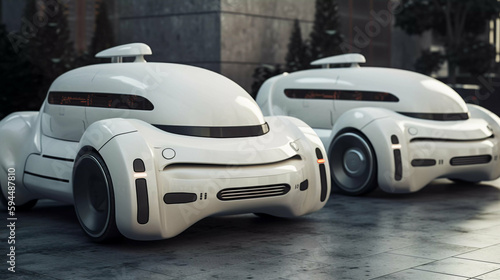 Autonomous robot taxi fleet © Abas
