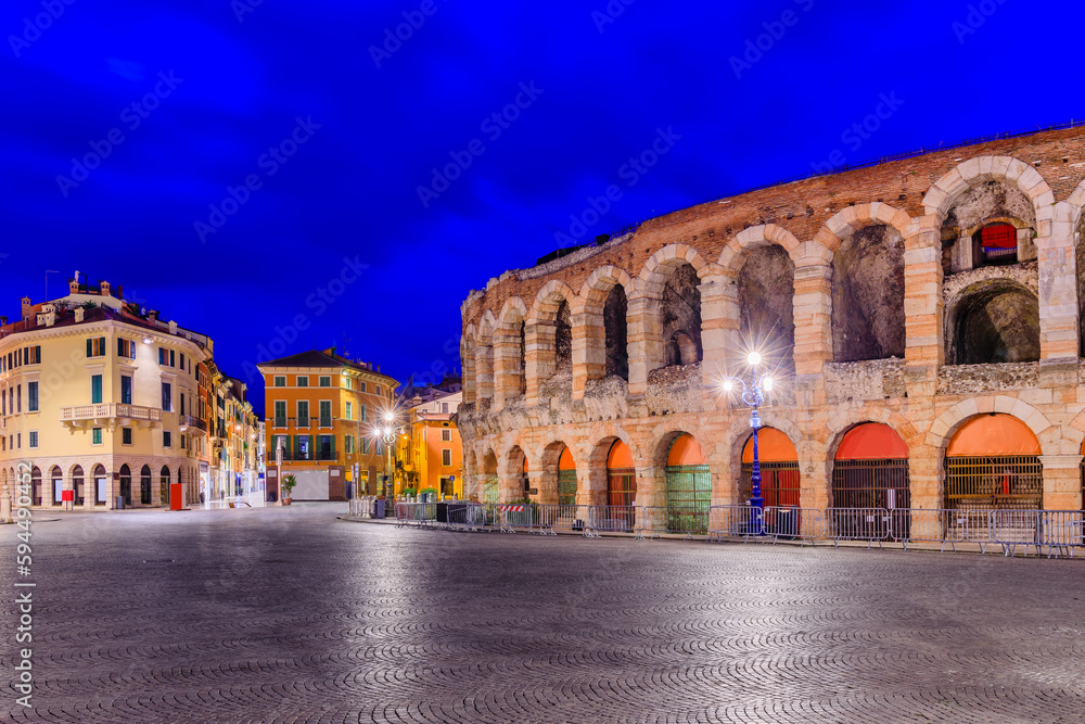 Verona, Italy. The Verona Arena, Roman amphitheatre in Piazza Bra.