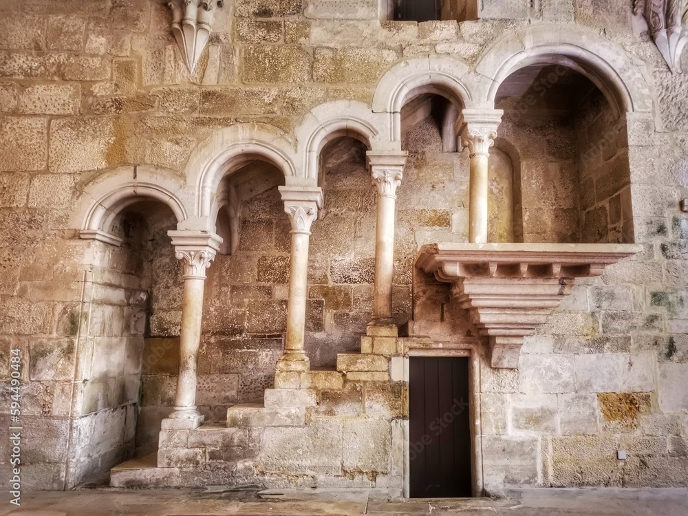 Interior of Monastery of Alcobaça, a UNESCO site in Portugal
