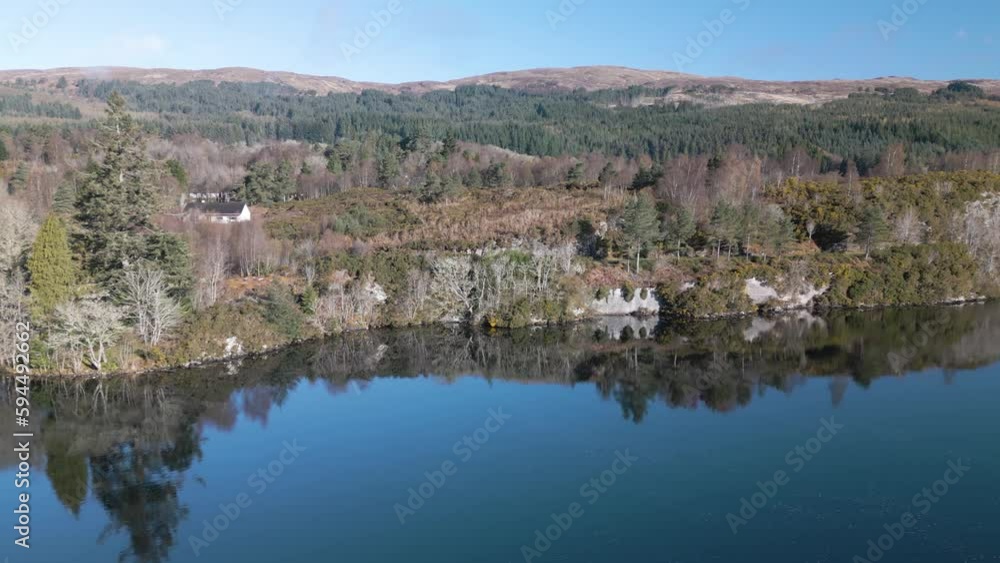 Beautiful Aerial View of Picturesque Landscape in Loch Ness, Scotland Beautiful Aerial View of Picturesque Landscape in Loch Ness, Scotland