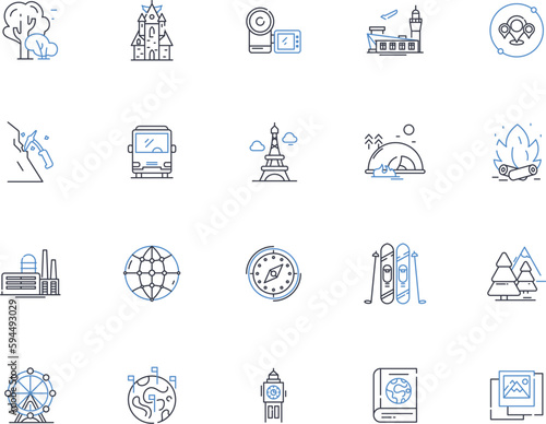Pleasure industry line icons collection. Erotica, Sensuality, Hedonism, Intimacy, Tantra, Passion, Exoticism vector and linear illustration. Kink,Playfulness,Lust outline signs set