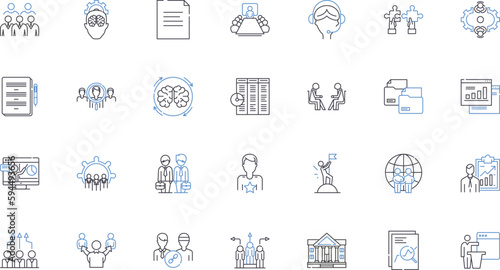 Operations management line icons collection. Efficiency, Production, Logistics, Quality, Process, Planning, Resources vector and linear illustration. Analysis,Optimization,Performance outline signs